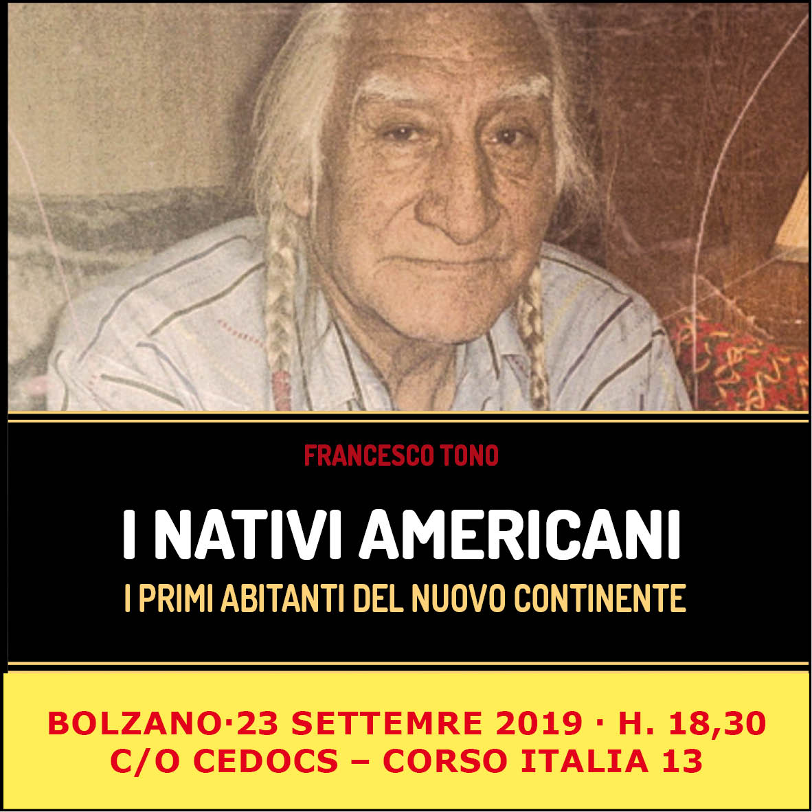 Presentazione "I Nativi americani" al CEDOCS di Bolzano