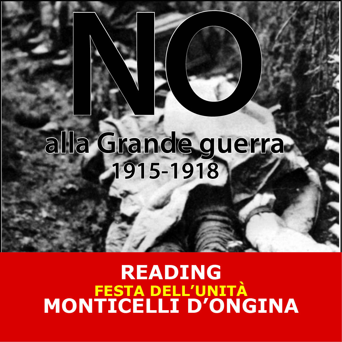 Reading di "No alla Grande Guerra" a Monticelli d'Ongina