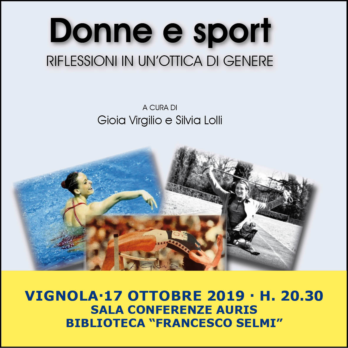 Presentazione "Donne e sport" a Vignola, 17 ottobre